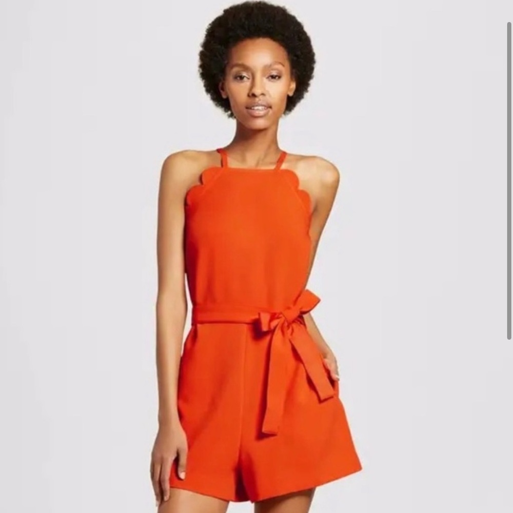 NEW Victoria Beckham- Target Scalloped Bodice Waist Romper Size Small